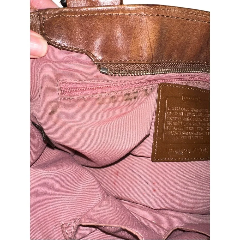 Coach leather shoulder bag f15045